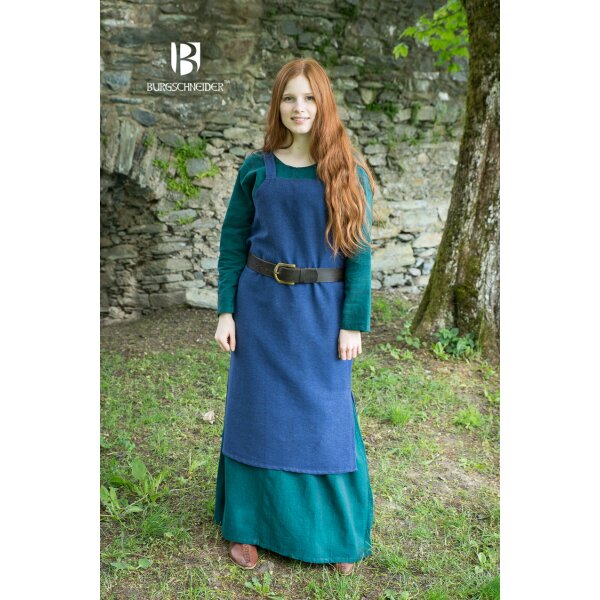 Wikinger Kleid Typ Trägerkleid Frida Baumwolle Blau S