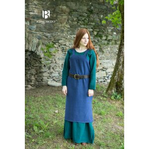 Wikinger Kleid Typ Trägerkleid Frida Baumwolle Blau XXXL