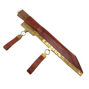 Seax Gotland with brass fitted leather scabbard