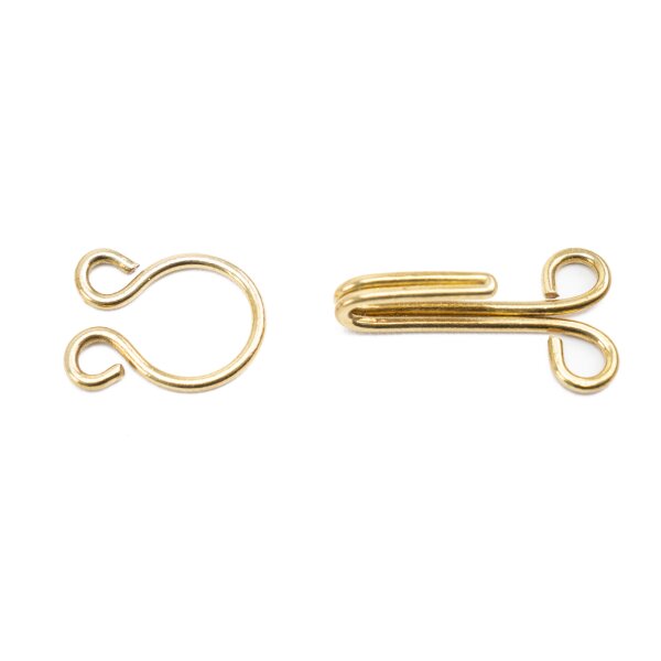 Brass hook and eyelet 2.5 cm