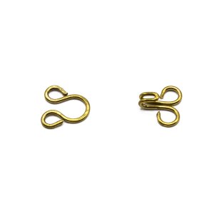 Brass hook and eyelet 2 cm
