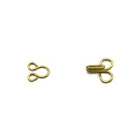 Hook and eyelet brass 1.5 cm