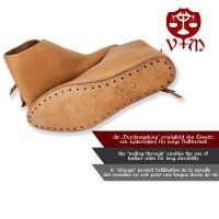 Wikinger Schuhe Typ Jorvik mit einfach genagelter Sohle Naturbraun 41