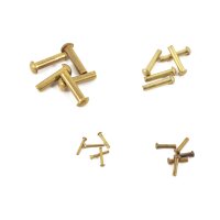 Messingnieten diverse Größen 1,4 x 6 mm 5Stück