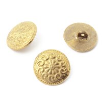 Brass button floral 2 cm diameter