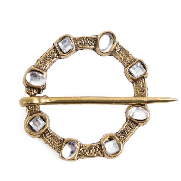 Late medieval brooch with glass pearls