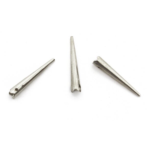 Crowned points, small silvered 6 pcs
