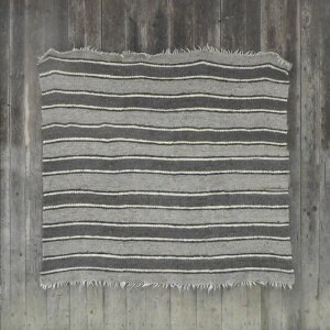 Large Handwoven blanket light stripes 210 x 220 cm