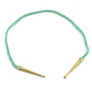cord light blue / green with ball point aglets