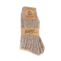 2 Paar dicke Wollsocken oder Stricksocken ökologisch gefärbt Brauntöne 39-42