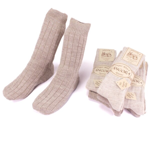 2 Paar dicke Wollsocken oder Stricksocken ökologisch gefärbt Brau, 15,00 €