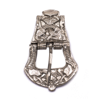 Early medieval viking buckle Birka for up to 3cm leather straps silvered