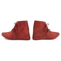 Mittelalter Schuhe Typ London einfach genagelte Sohle Korduan-Rot Gr. 41