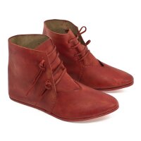 Mittelalter Schuhe Typ London einfach genagelte Sohle Korduan-Rot Gr. 42