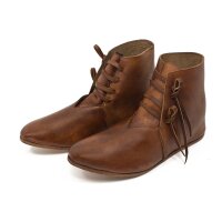 Medieval half boots laced brown dyed Size 26