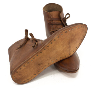 Mittelalter Schuhe Typ London einfach genagelte Sohle Braun Gr. 41