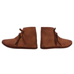 Mittelalter Schuhe Typ London genagelte Doppelsohle Braun