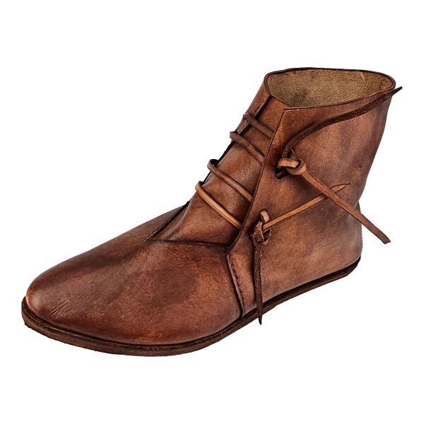Mittelalter Schuhe Typ London genagelte Doppelsohle Braun Gr. 39