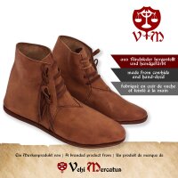 Mittelalter Schuhe Typ London genagelte Doppelsohle Braun Gr. 39