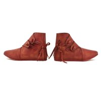 Viking shoes type Jorvik with single nailed sole Korduan red