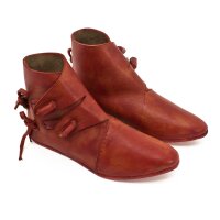 Wikinger Schuhe Typ Jorvik mit einfach genagelter Sohle Korduan-Rot Gr. 36