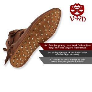 Chaussures Viking type Jorvik avec double semelle cloutée Marron, 149,00 €