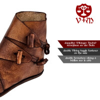 Wikinger Schuhe Typ Jorvik mit genagelter Doppelsohle Braun Gr. 39