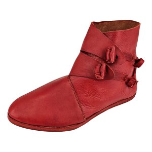 Wikinger Schuhe Typ Jorvik mit genagelter Doppelsohle Korduan-Rot