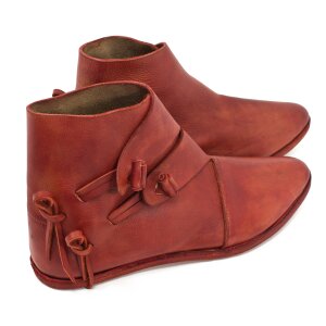 Wikinger Schuhe Typ Jorvik mit genagelter Doppelsohle Korduan-Rot