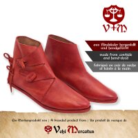 Wikinger Schuhe Typ Jorvik mit genagelter Doppelsohle Korduan-Rot Gr. 40