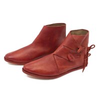 Wikinger Schuhe Typ Jorvik mit genagelter Doppelsohle Korduan-Rot Gr. 42