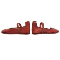 Kuhmaulschuhe Renaissance Schuhe 16. Jahrhundert Korduan Rot Gr. 39