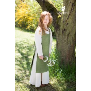 Children medieval dress Ylva lime green 128