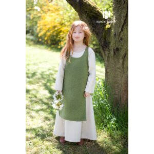 Children medieval dress Ylva lime green 140