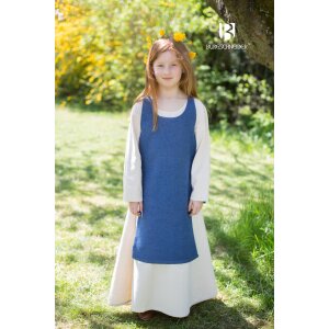 Kinder Mittelalter Kleid Typ Überkleid Ylva Blau 140