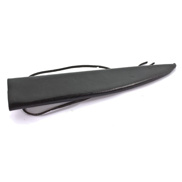 Leather scabbard for knive black 20cm