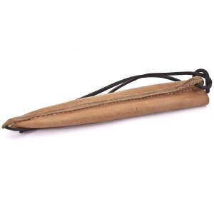 Leather scabbard for knive natural brown ungreased 22cm