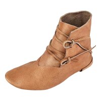 wendegenähte Mittelalter-Schuhe geschnürt aus pflanzlich gegerbtem Rindsleder 37