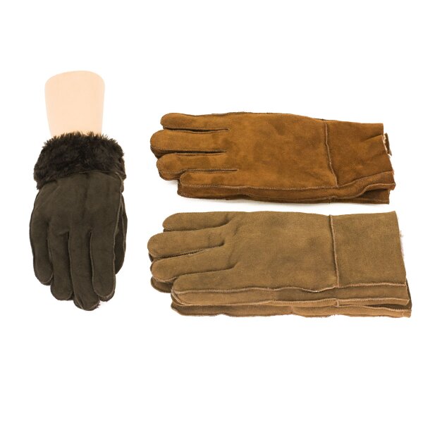 Lambskin gloves brown L