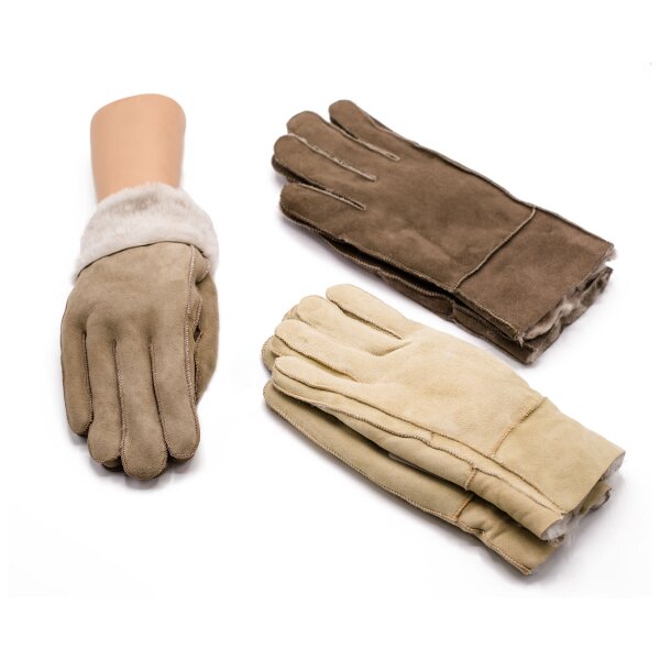 Lambskin gloves beige M