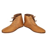 Mittelalter Schuhe Typ London genagelte Doppelsohle Naturbraun