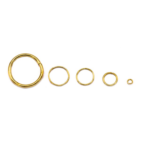 Ring aus Stahl messingfarben 8mm