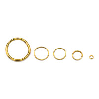 Ring aus Stahl messingfarben 1cm