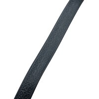 Wikinger Ledergürtel mit Knotenmuster-Prägung in schwarz L 180cm W 3cm