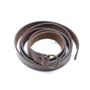 simple Medieval belt with ring L 160cm W 2.3cm / brown
