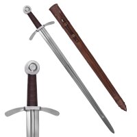 Mittelalter Schwert Typ Kreuzritter Scheibenknauf-Schwert inkl. Schwertscheide