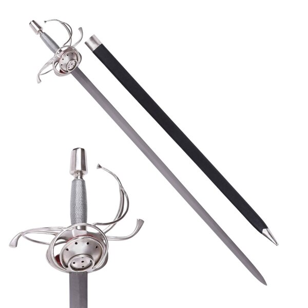 Renaissance sword type Pappenheimer Rapier decoration incl. scabbard