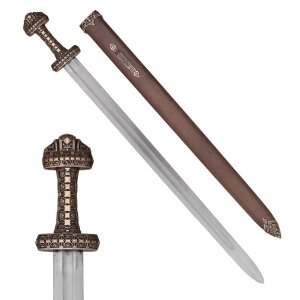 Wikinger Schwert Typ Insel Eigg mit regulärem Griff 9. Jahrhundert Deko inkl. Schwertscheide