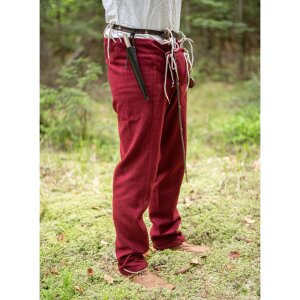 Late medieval pants 14th-15th century bordeaux red size S