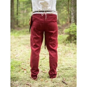 Late medieval pants 14th-15th century bordeaux red size S